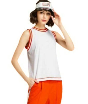 Women Contrast Trim Knit Tank Top