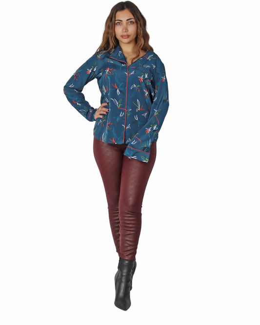 SALSA Women Satin Pyjama Shirt