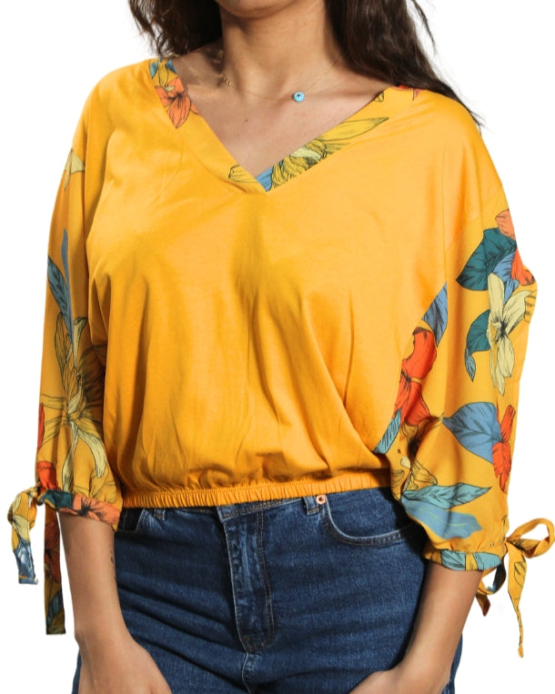 Women Floral Sleeve Blouse