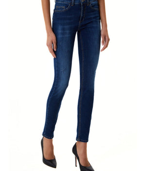 Women Shinny Detalis Skinny Jeans