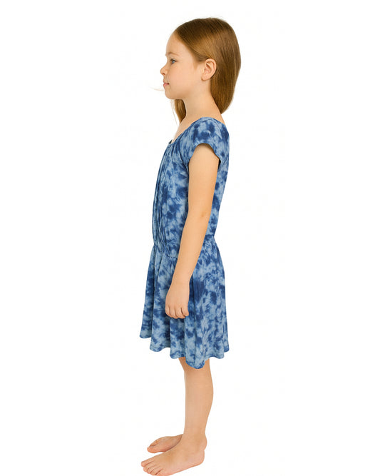 Girls Tie Dyed Off Shoulder Dress