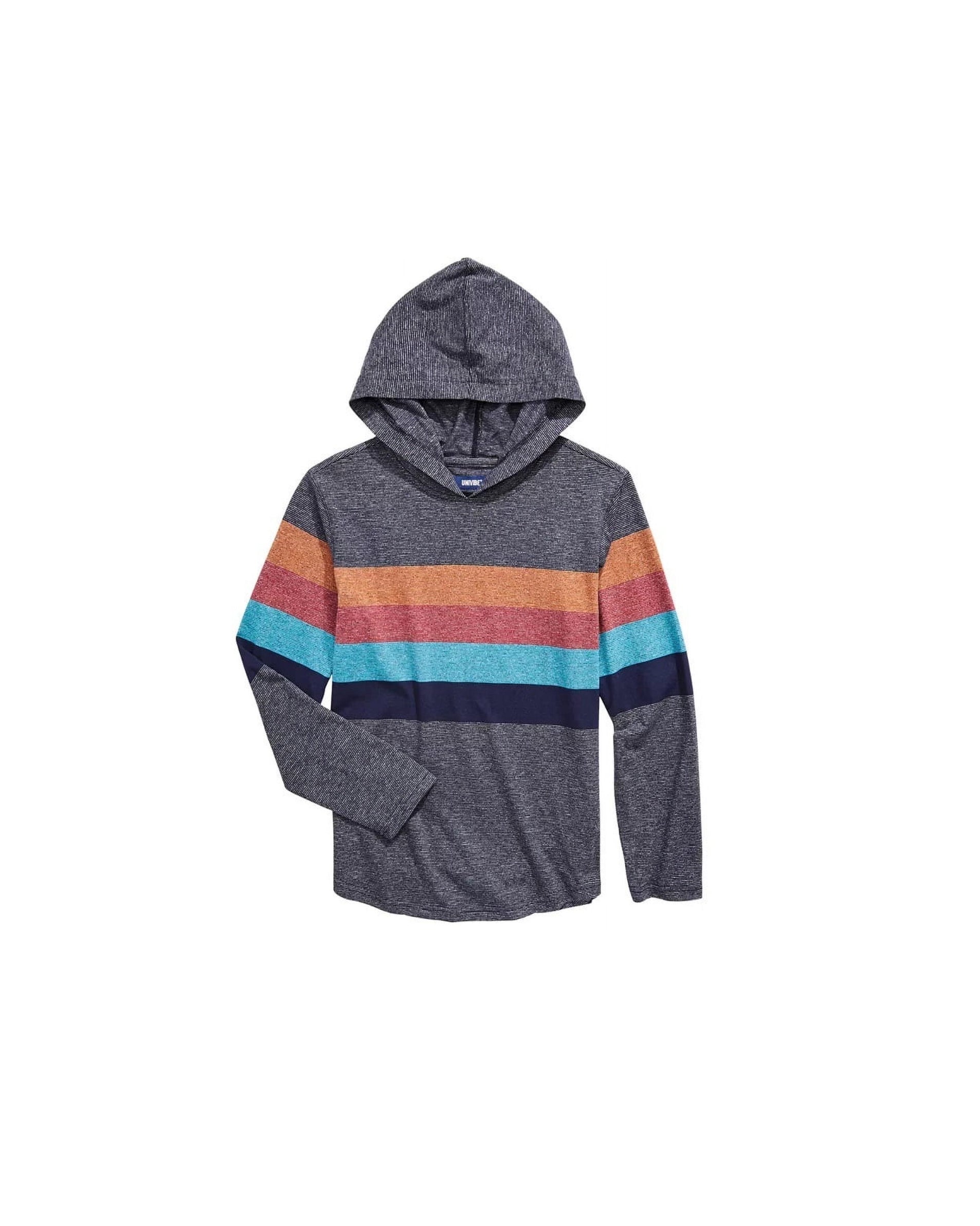 UNIVIBE Boys Colorblock Casual Hoodie