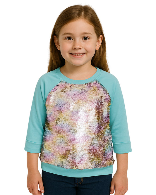 BEAUTEES Girls Squin T-Shirt Long Sleeve