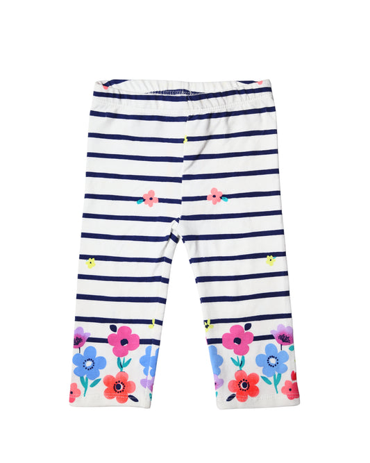 Baby Stripe & Flower Pants Suits