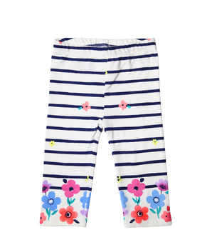 Baby Stripe & Flower Pants Suits