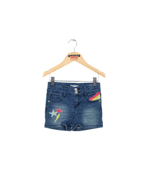 Girls Star Denim Short