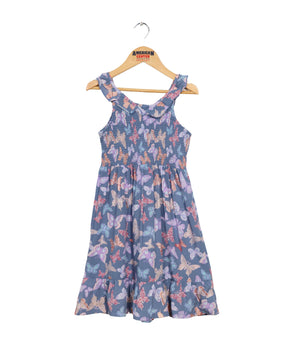 Girls Butterfly Print Dress