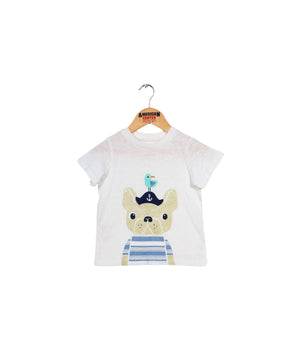 Baby Captain Dog T-Shirt