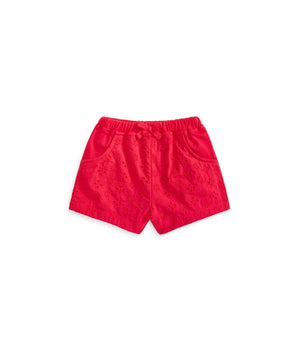 Baby Eyelet Cotton Shorts