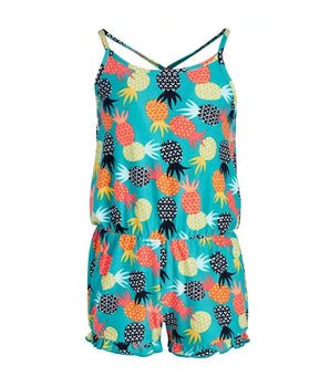 Girls Pineapple Print Romper