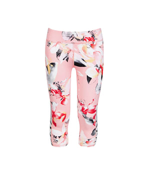 Girls Floral Pink Printed Legging