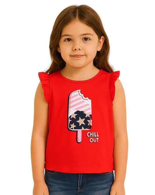 Girls Sleeveless T-Shirt