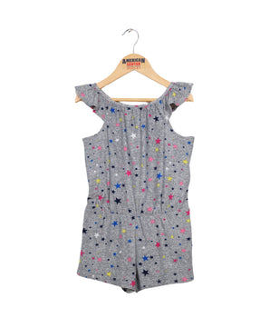 Girls Star Print Romper