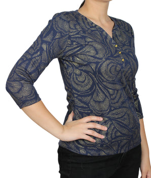 KAREN SCOTT Women Glitter Blouse