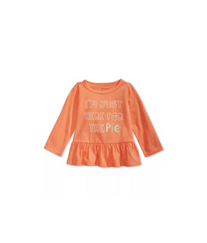 FIRST IMPRESSIONS Baby Pie Peplum-Hem T-Shirt