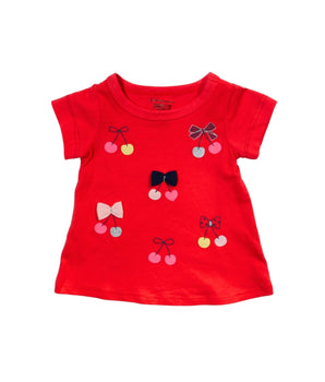 Baby Girls Cherry Graphics T-Shirt