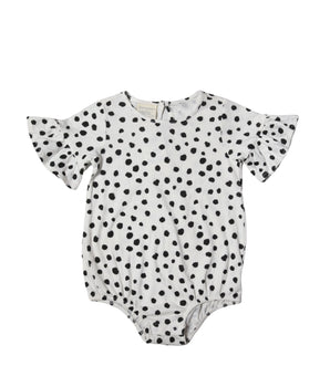 Baby Girls Cheetah Print Bell Bodysuits