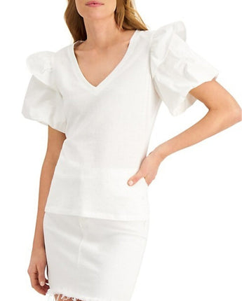 Women Ruffle Shoulder Top