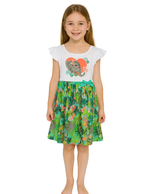 Girls Flutter Sleeve Dress