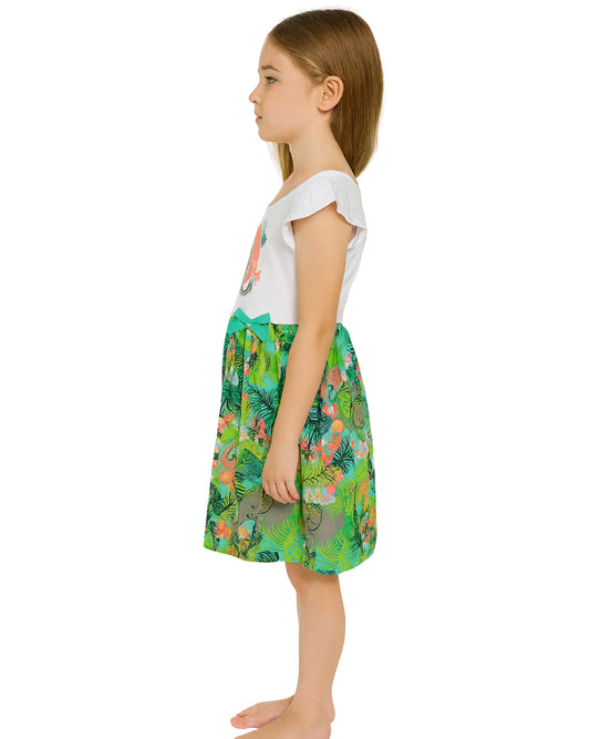 Girls Flutter Sleeve Dress