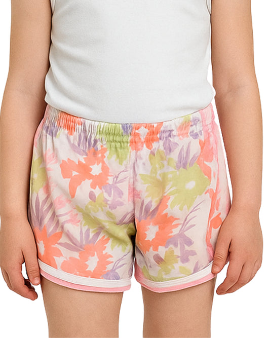 Girls Cotton Floral Short