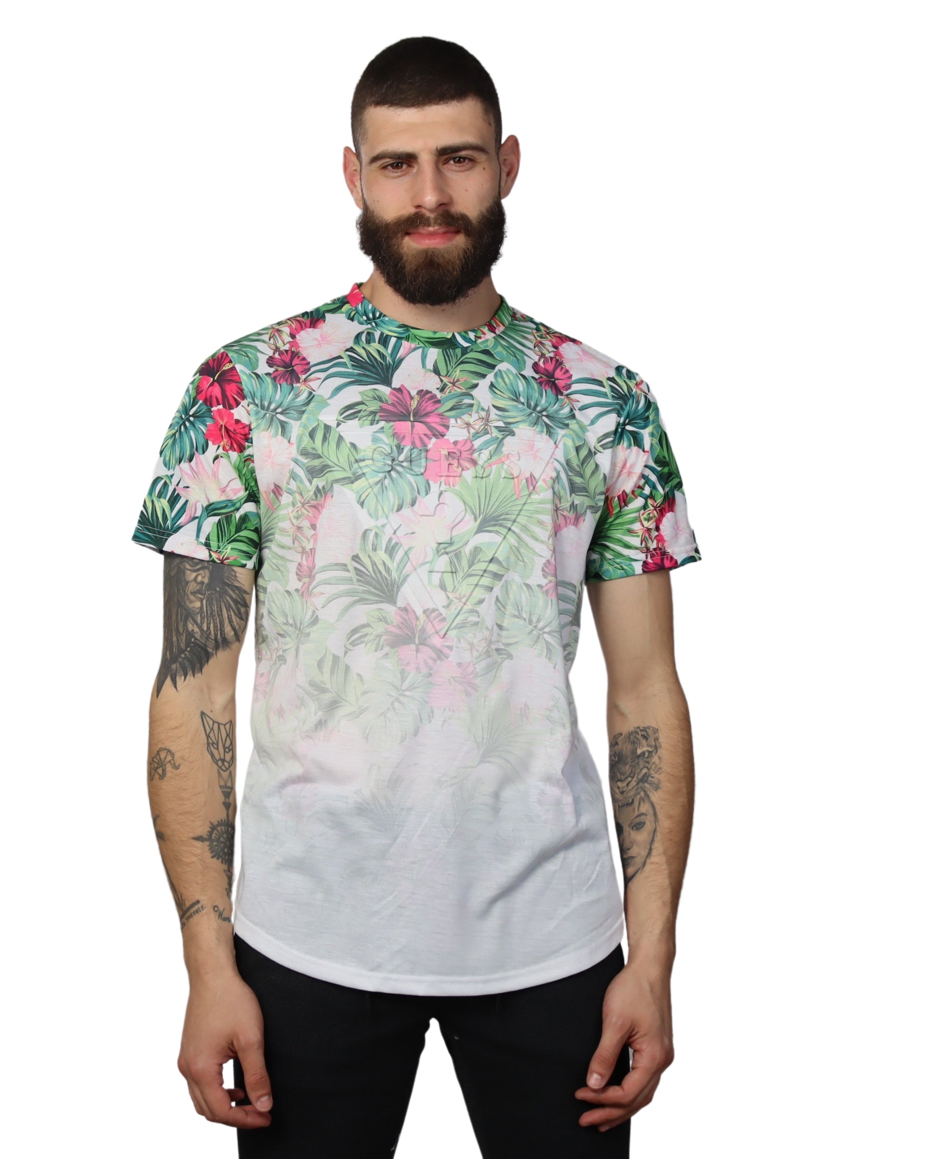 GUESS Men Floral T-Shirt