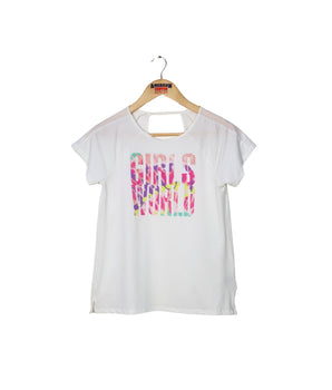 Girls World Print T-Shirt