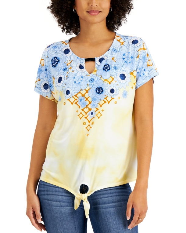 Women Keyhole Neck Top