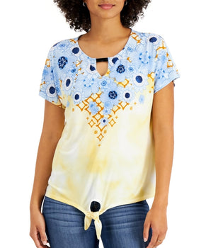 Women Keyhole Neck Top