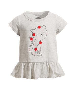 Baby Girls Cheetah Peplum T-Shirt