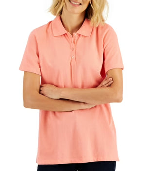 KAREN SCOTT Women Casual Polo Shirt