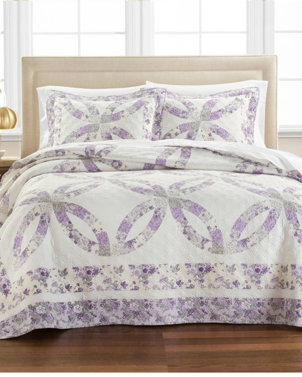 Lilac Garden Bedspread Queen