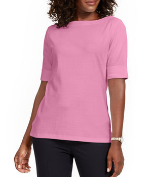 KAREN SCOTT Women Boat Neck Top