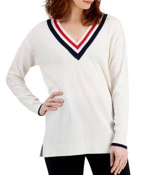 STYLE & CO Women Striped Trim Sweatshirt