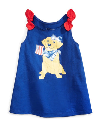 Baby Girls Patriotic Pup Tank Top