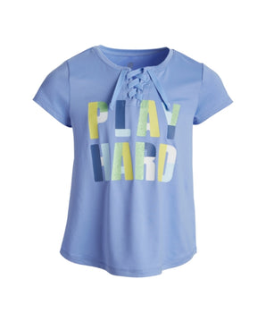 Baby Girls Play Hard Printed T-Shirt