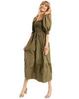 Women Smock Puff Sleeve Dress