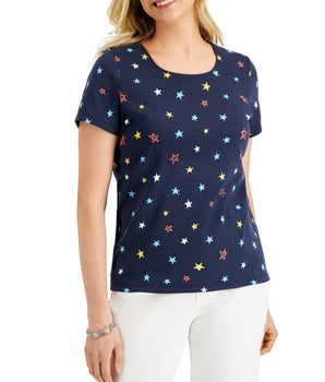 KAREN SCOTT Women Star Graphics Tt-Shirt