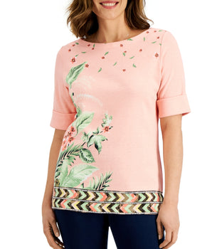 KAREN SCOTT Women Floral Top