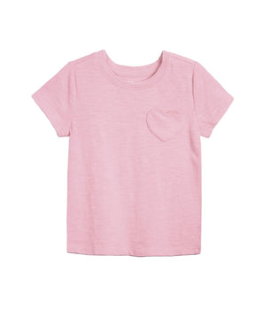 Baby Girls Heart Pocket T-Shirt