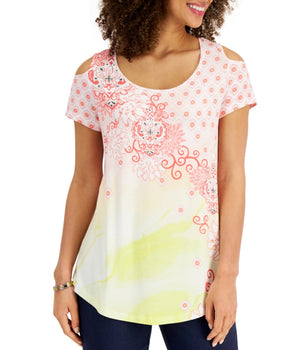 Women Printed Cold Shoulder