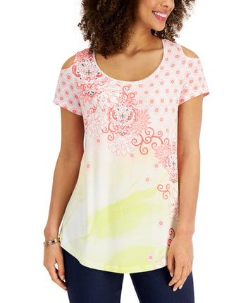 Women Printed Cold Shoulder