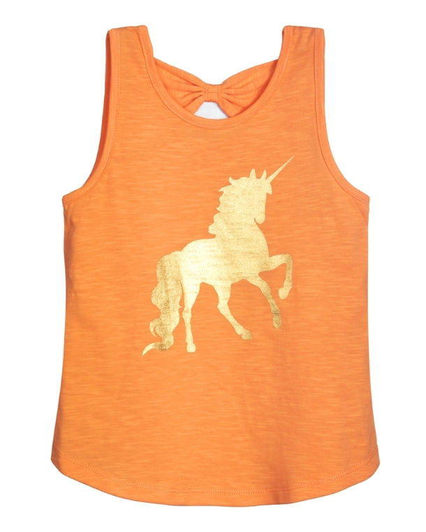 Girls Gold Unicorn Graphics T-Shirt