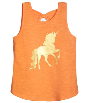 Girls Gold Unicorn Graphics T-Shirt