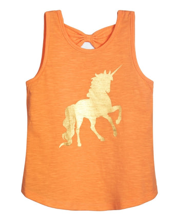 Girls Gold Unicorn Graphics T-Shirt