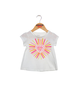 Baby Girls Crayon Heart T-Shirt