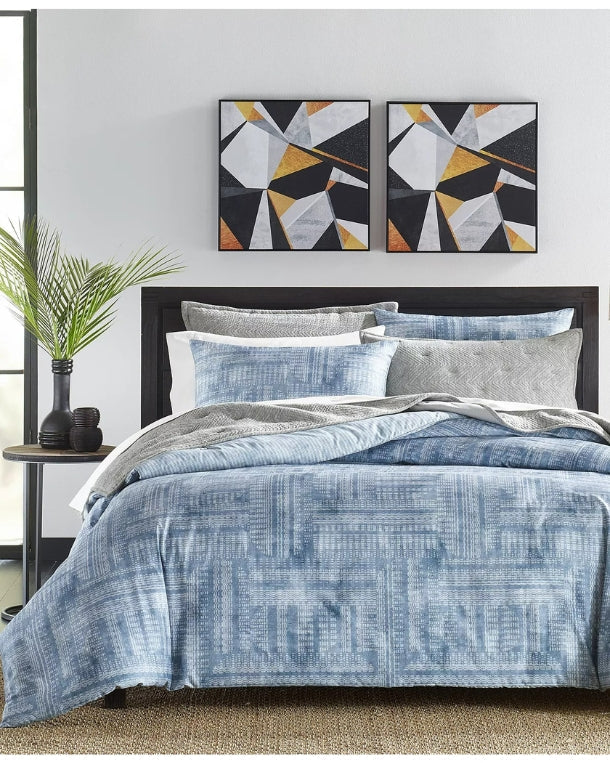 Indigo Lace Printed Comforter Sets Full/Queen