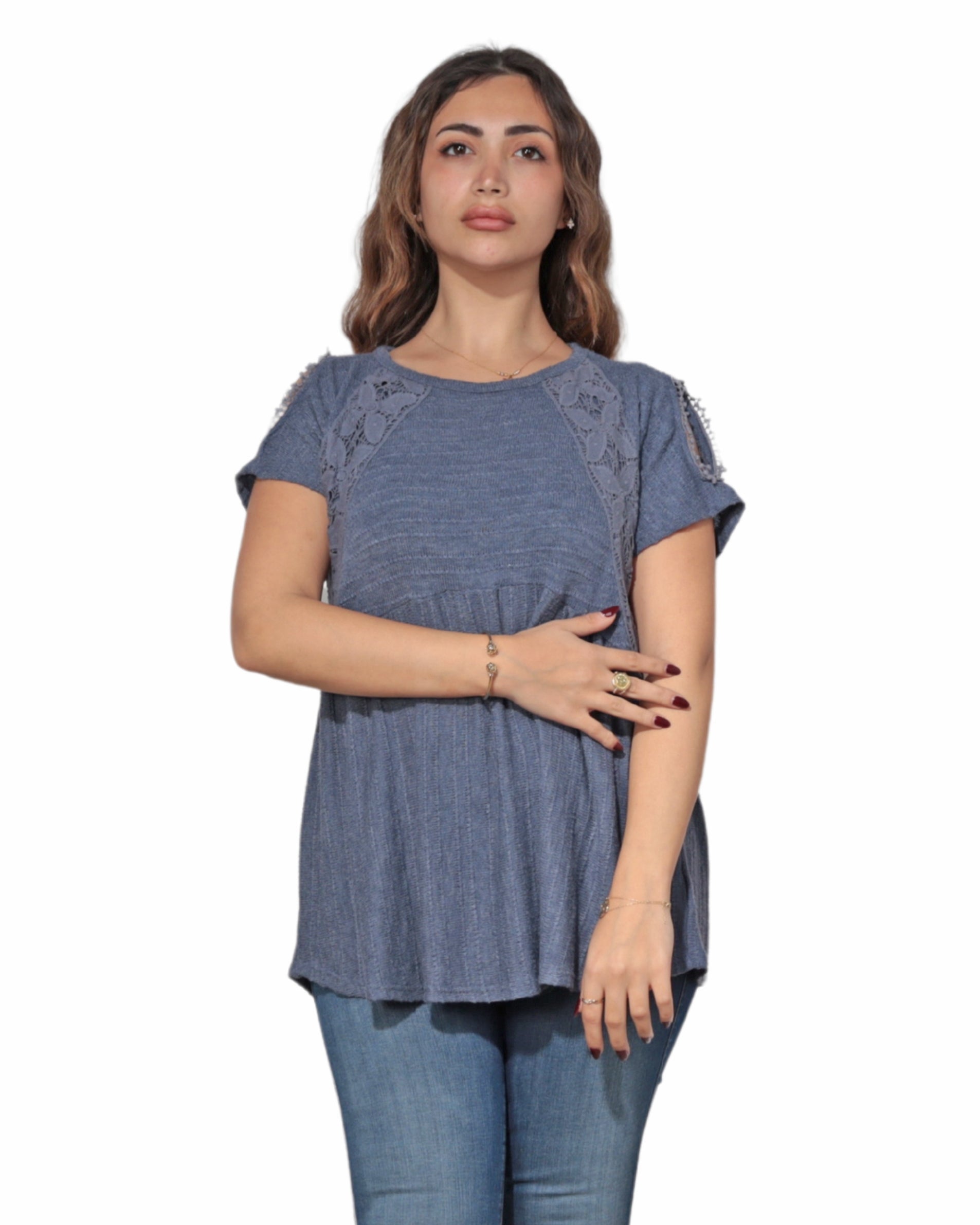 STYLE & CO Women Embroided T-Shirt