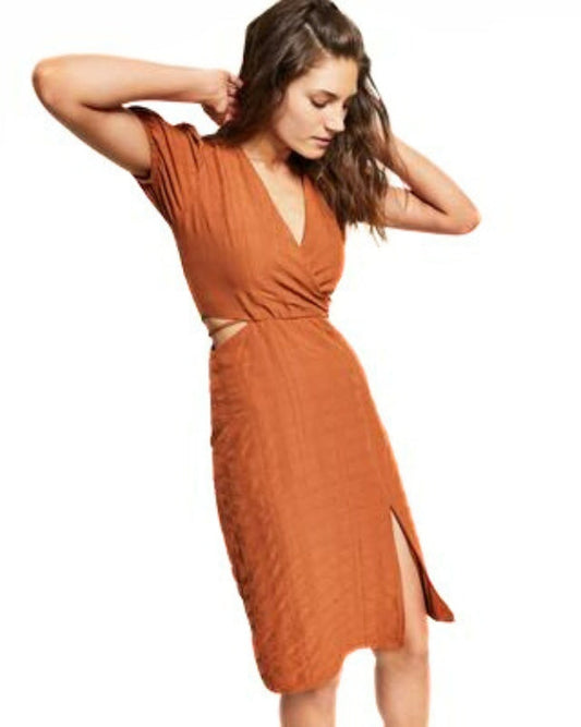 AND NOW THIS Women Short Puff Sleeve Dress