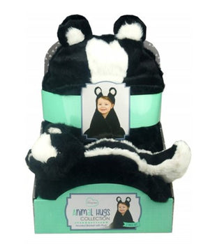 Kids Animal Hugs Hooded Blanket with Plush 2pc Set